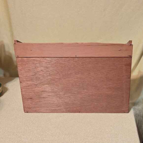 Vintage Sewing Notions Wood Wall/Countertop Cabinet with Drawers and Mirror - Picture 5 of 6